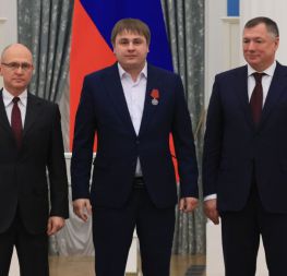 Тамбовский строитель Илья Лукьянов получил высокую государственную награду в Кремле за помощь в восстановлении Донбасса